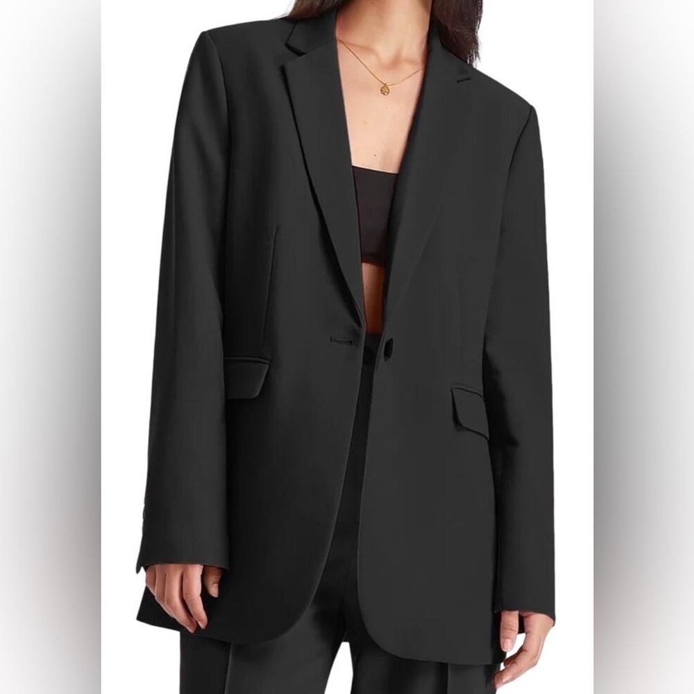 NWOT - Commense Leisure Relaxed Single Breasted Blazer in Black - Size XS - Picture 2 of 9